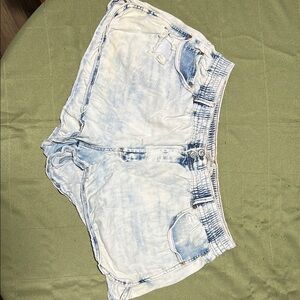 Vanilla Star Blue Jean Shorts High-Waisted Distressed